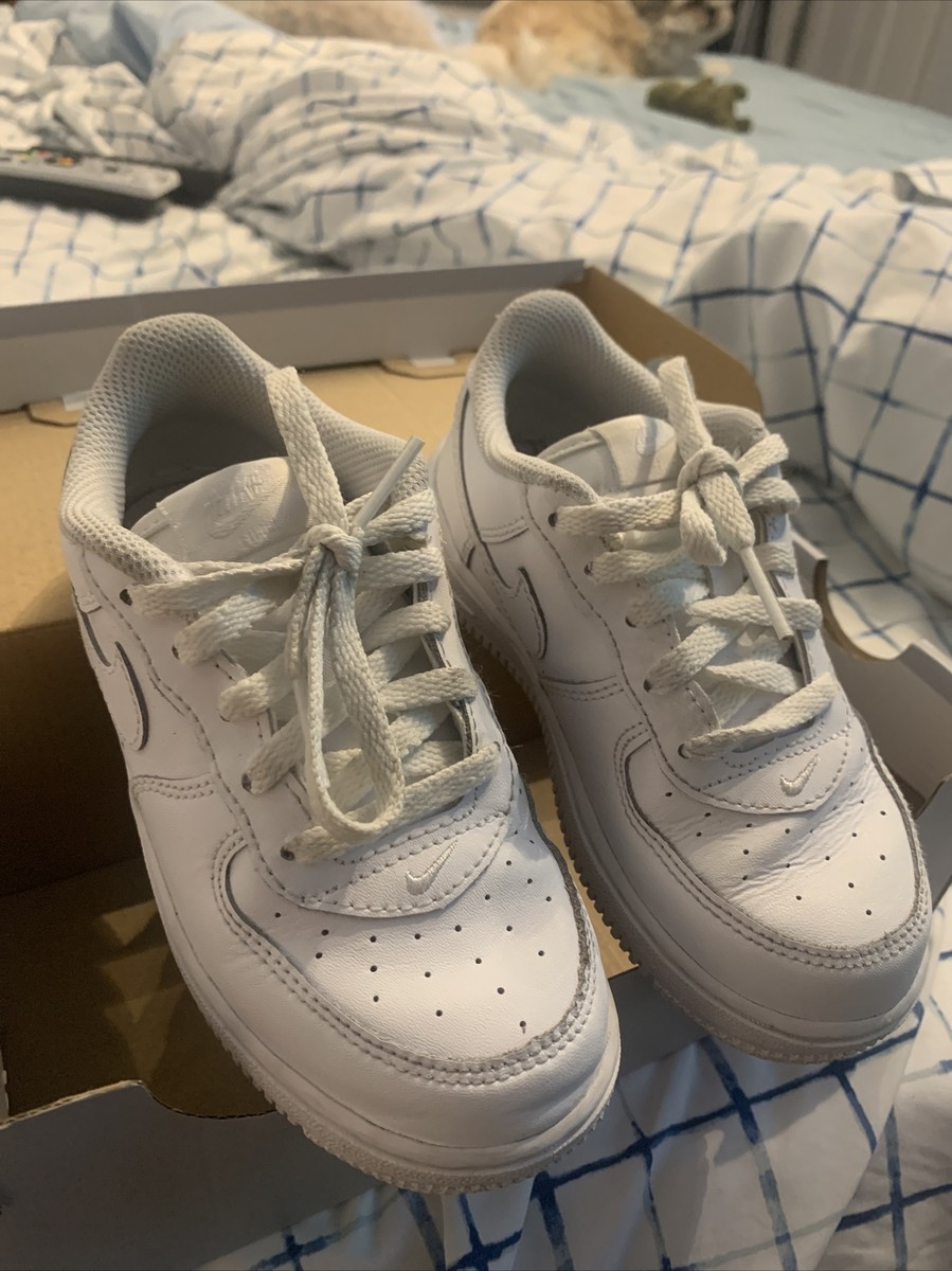 Nike Air Force (TD) Toddler Size 10C Sneaker 314194-117 Triple White - Main Image