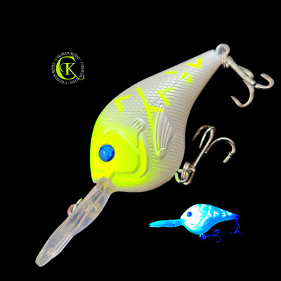 Twitchbait 6cm UV Crankbait Wobbler Swimbait Raubfisch Barsch Zander Wels Hecht