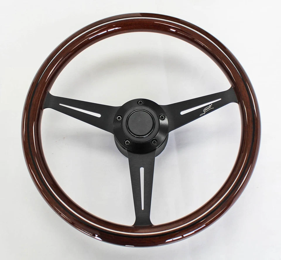 62 63 67 Olds Cutlass 442 Delta madera de caoba con volante línea negra 15" Foto 3 de 4