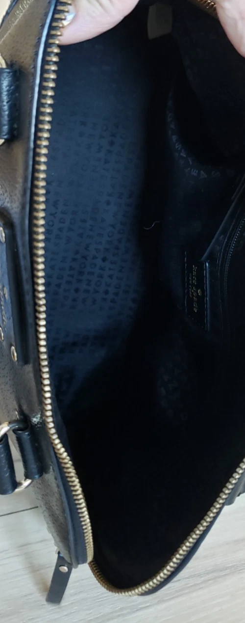 Borsa a tracolla Kate Spade Tinsel borsa glitter tracolla cinghie staccabili nera