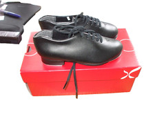 CAPEZIO Black Tic Tap Toe TAP SHOES Teletone Heel & Toe Taps. NEW IN BOX SIZE 10