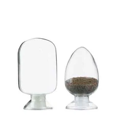 1pc Glass Cone Bottle Seed Specimen Display Conical Heart Form  Rubber Stopper