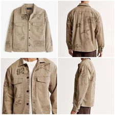 NWT ABERCROMBIE & FITCH A&F Twill Shirt JACKET | SIZES M/L/XL | $80
