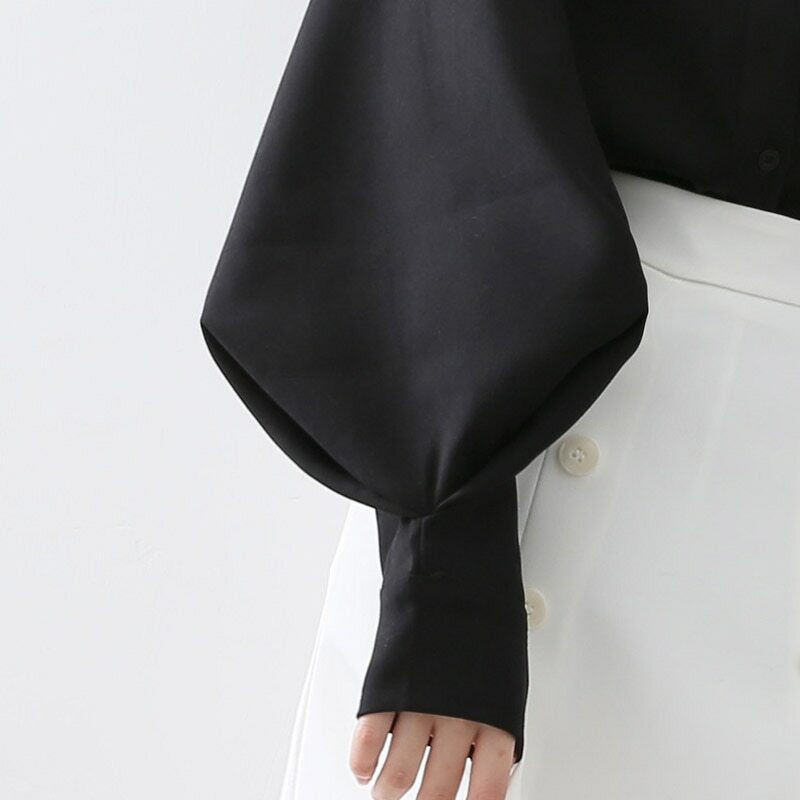 Big Lantern Sleeve Blouse Women Autumn Winter Single Big Lantern Sleeve Blouse Women Autumn Winter Single