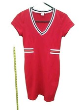 Bozzolo Dress Medium Bodycon Mini Dress Stretch Tight Red Womens