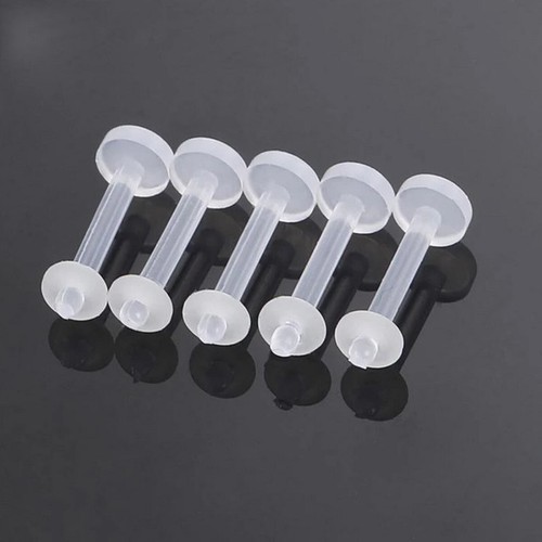 Flexible Clear Invisible Hidden Nose Stud Ring Bar Transparent Retainer Acrylic - Picture 13 of 19