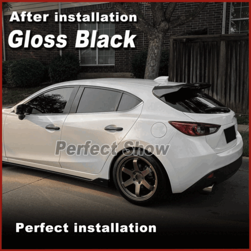 Passt für Mazda 3 Axela Schrägheck 14-17 Glanz Schwarz Dashspoiler Spoiler Lippe - Bild 7 von 11