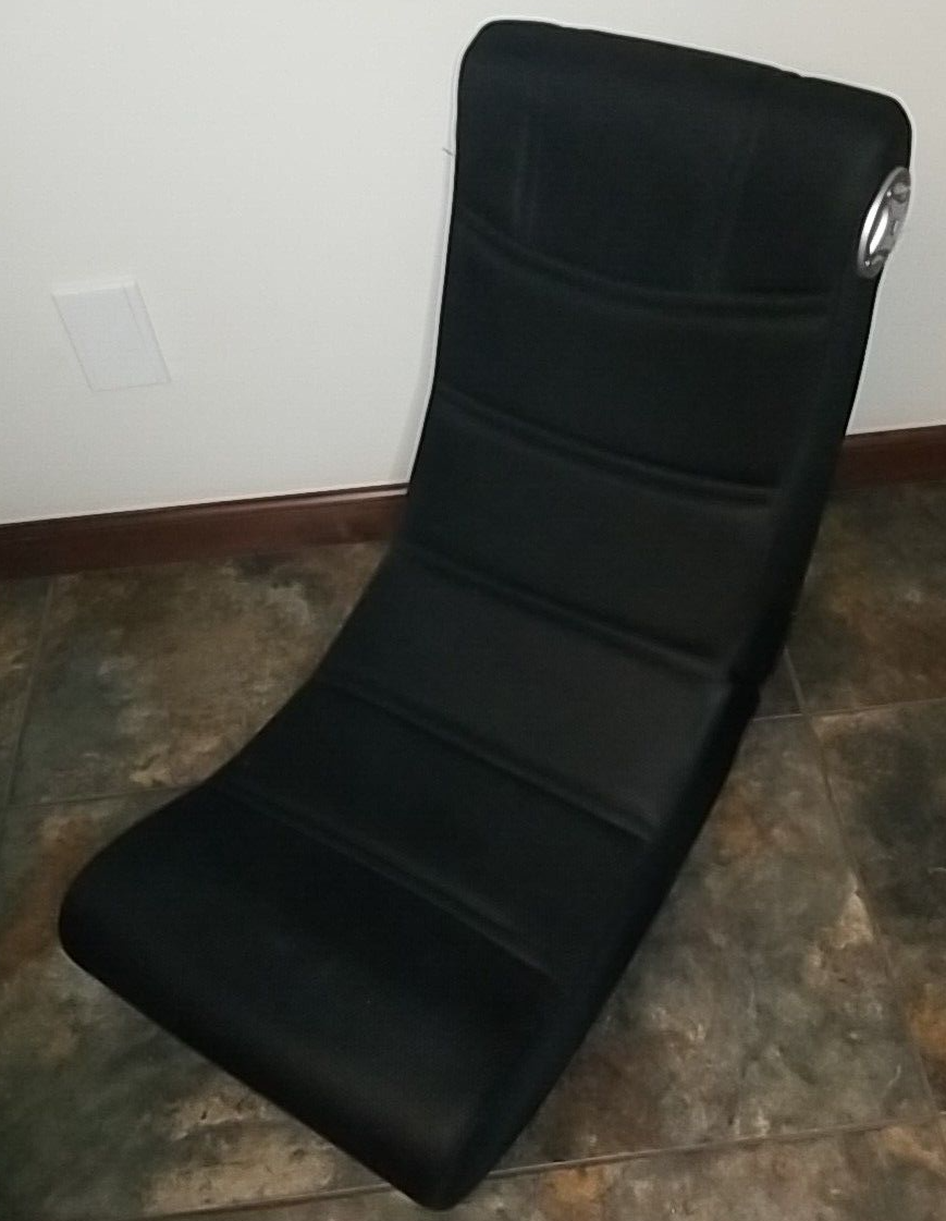 XRocker Impact Gaming Chair, Sound Rocker, Black, Fold Away For