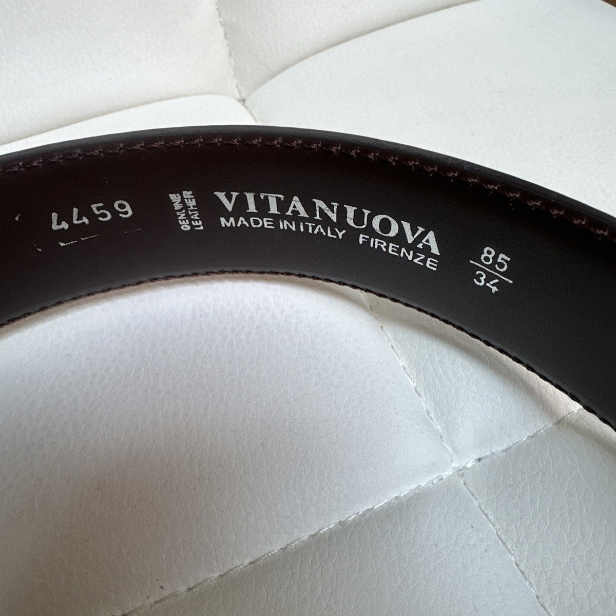 Vitanuova Statement Leather Belt Women’s 85 34 Brown Silver 1.5” W Made in Italy Vitanuova Brown Leather Belt Rhinestone Gem Crown Statement  main image 3