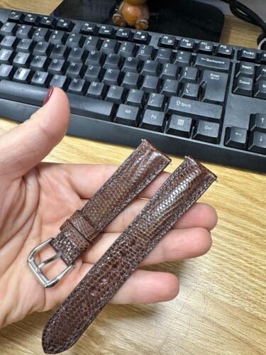 Echt Echt Echtes Eidechsenhaut Leder Uhrenarmband Band 10...17 18 19 20 21 22 23 26 mm - Bild 5 von 10