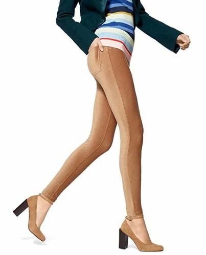 HUE Light Brown Corduroy Leggings Size 