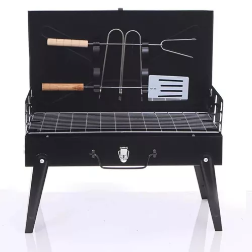 BBQ Grill Holzkohlegrill Campinggrill Klappgrill Tragbar Picknickgrill Terrasse - Bild 8 von 12