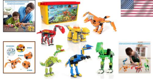 Imaginative Dinosaur Toys: 539-Piece Building Blocks Set with Portable Storage - Picture 2 of 9
