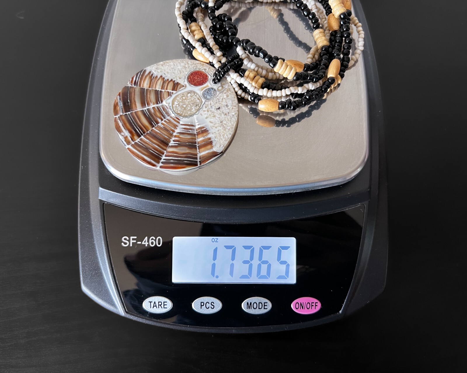 Handmade Artisan Large Round Cone Shell Pendant T… - image 8