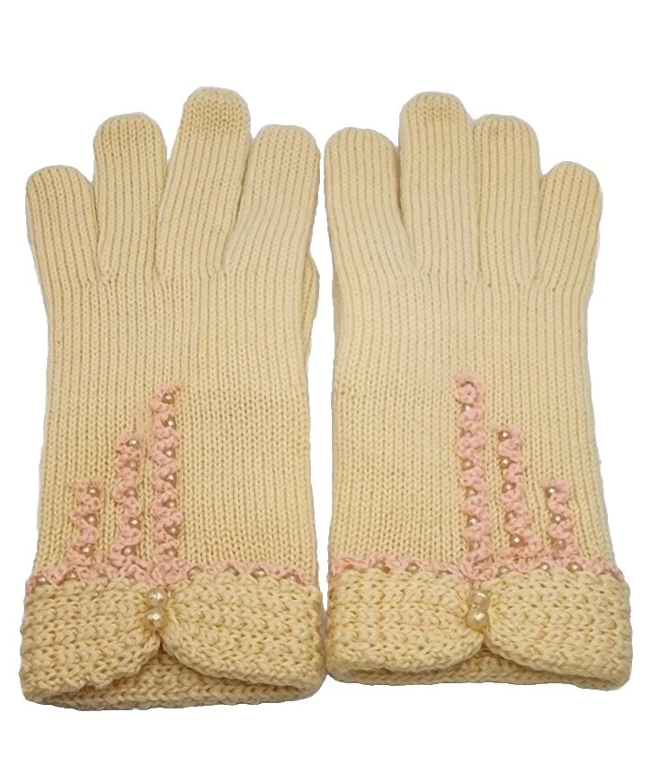 Женские винтажные перчатки из 100% шерсти