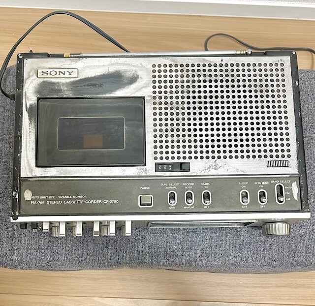 SONY CF-2700 stereo cassette recorder Cassette Densuke Power