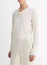 Vince XLItalian Cotton-Blend Double-Layer Sweater XL