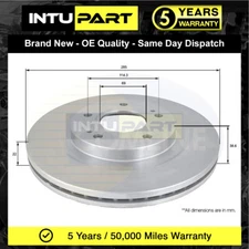 Fits Mitsubishi Shogun Pinin 1999-2007 1.8 2.0 Intupart Front Brake Disc #1