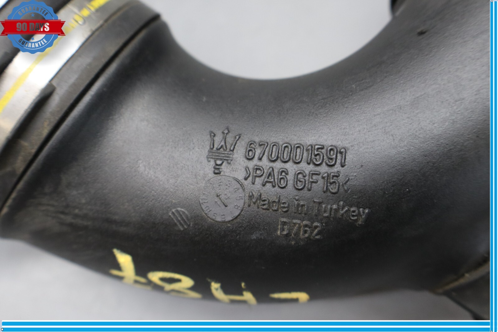 14-17 Maserati Ghibli Left  Turbo Intercooler Hose Air Duct Tube 670001591 Oem