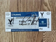 Ernie Els And Padraig Harrington Dual Signed PGA Ticket