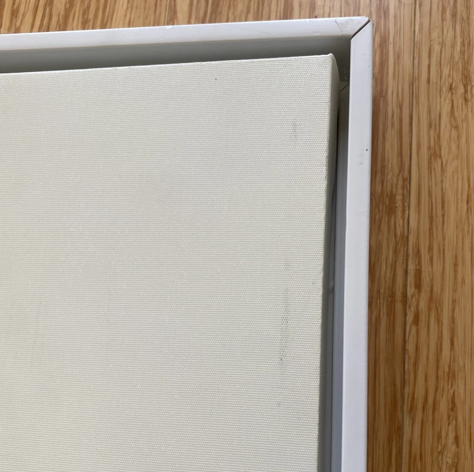 Folk Art Owl With Glasses Acrylic 60's 70's Whimsical 24 x 18 Stretched Canvas - Image 4 of 4