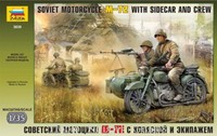 Zvezda Historical Mini 1/35 M-72 Motorcycle W/sidecar Box Sw on sale Zvezda Historical Mini 1/35 M-72 Motorcycle W/sidecar Box Sw on sale