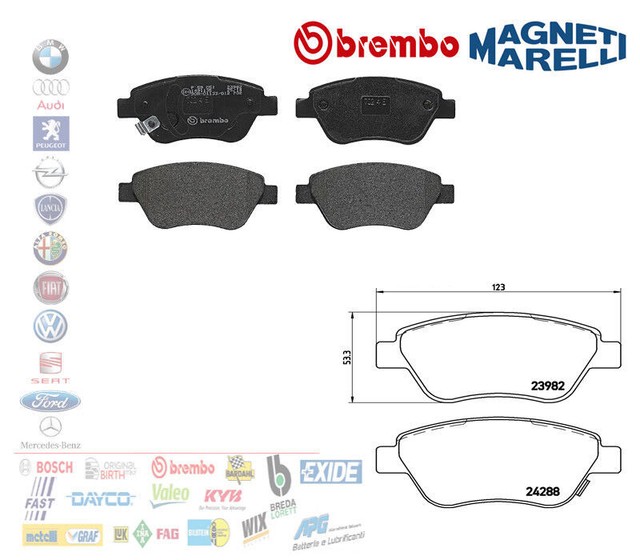 PASTIGLIE BOSCH OPEL CORSA D 1.0-1.2-1.4 dal 2006 ANTERIORE
