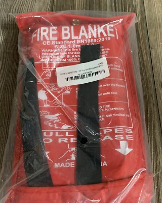FIRE BLANKET Fiberglass  Emergency Home Retardant Prepared 39''x39''