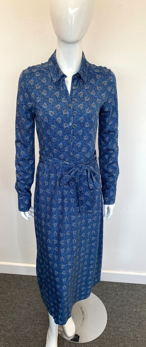 Boden Dress Women's Laura Jersey Midi Shirt Blue Floral RVB001 13 CP | eBay  UK
