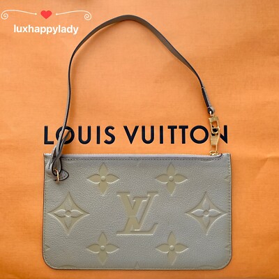  NEW LOUIS VUITTON Monogram Empreinte Leather Large Pouch Wristlet  HOT GIFT