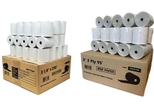 3 1/8 x 230  Thermal paper  + 3" x 90' 2 Ply Kitchen Printer paper 50 rolls