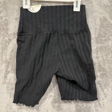 Aerie Offline OG Bike Shorts Ribbed Black Medium