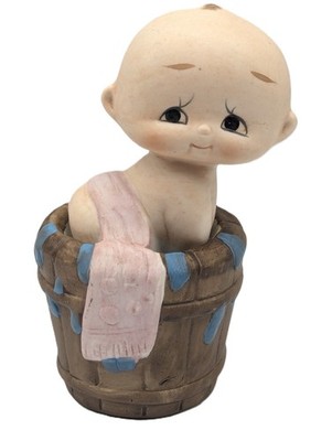 Kewpie doll  4'' Barrel Bath Ceramic