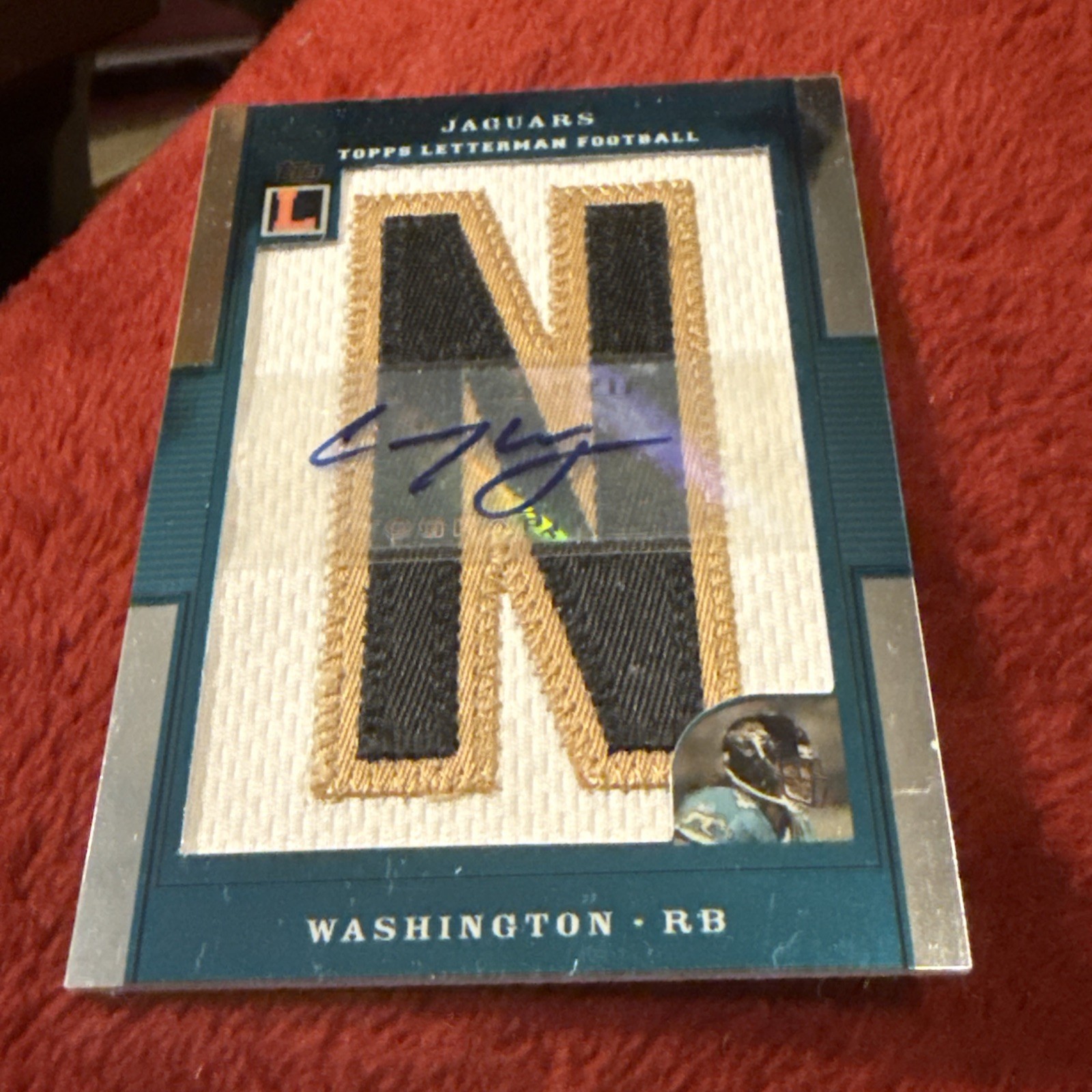 Chauncey Washington Topps Letterman Patches Autograph #APCW Base