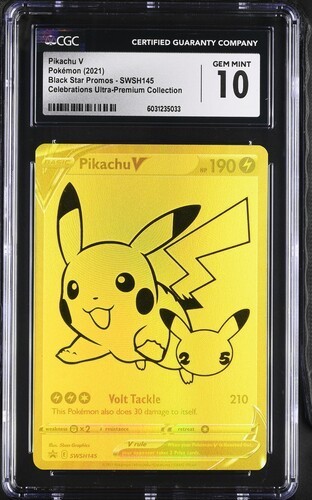 Pikachu V SWSH145 - BSP: Cele. Ultra-Prem. Col. CGC 10 GEM MINT | eBay