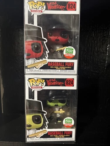 Funko Pop Movies The Warriors Baseball Fury Red & Green #824 Limited Edition Set
