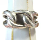 Vintage Sterling Silver Double Knot Ring Size 7-1/2 Love Friendship Commitment
