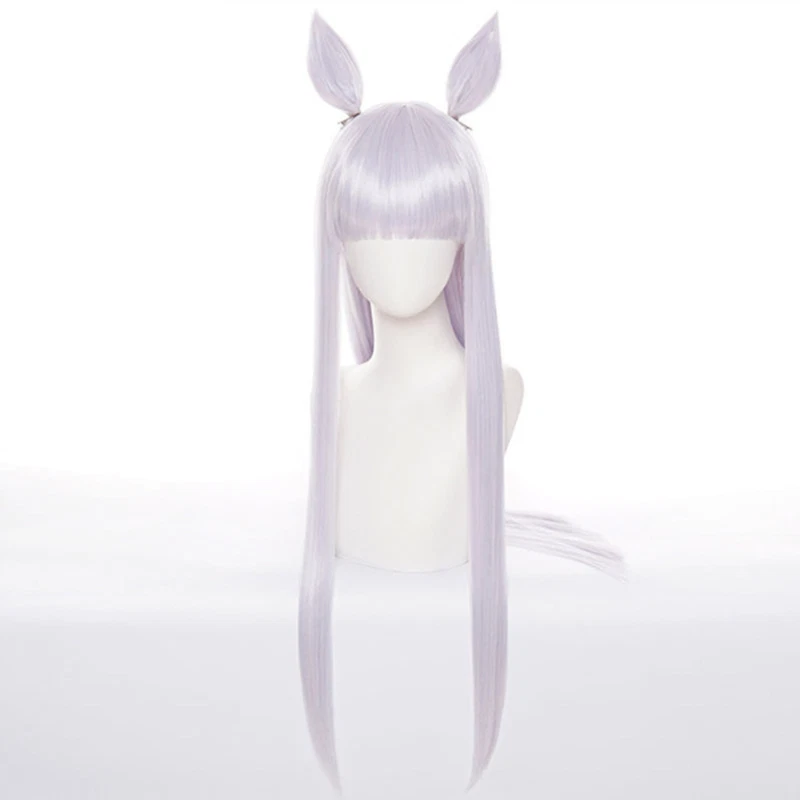 Anime Umamusume: Pretty Derby Gold Ship Cosplay Peluca Blanca Accesorios Halloween Regalo Foto 4 de 4