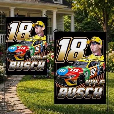 Kyle Busch #18 Nascar Racing Garden Flag Double Sided 12'x18' Fast Shipping