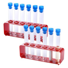 2 Set Plastic Test Tubes Rack with Caps, Test Tube Holder for Nurse Party Decora