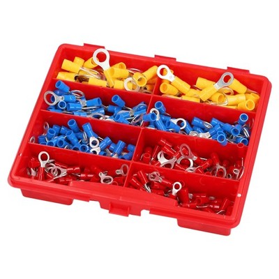 Kalitec Cable Lugs 1.5mm² - 6mm² Ring Cable Lugs Set Ring Eyelets Insulated Ring