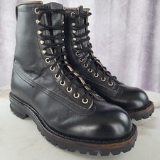 Unbranded Logger Lineman Boots Men's Size 9.5 D Black