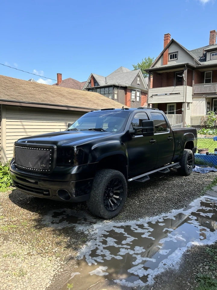 Faros proyectores LED halo para GMC Sierra 1500 2500 2007-2013 Blk Smoke Foto 3 de 4