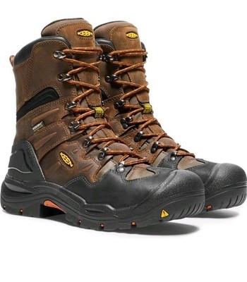KEEN Men's 13 D Coburg 8'' Steel Toe Waterproof Work Boot Heat Hazard Electric