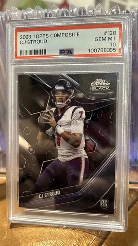 2023 Topps Composite Topps Chrome Black CJ Stroud #120 PSA 10 GEM MT Rookie RC