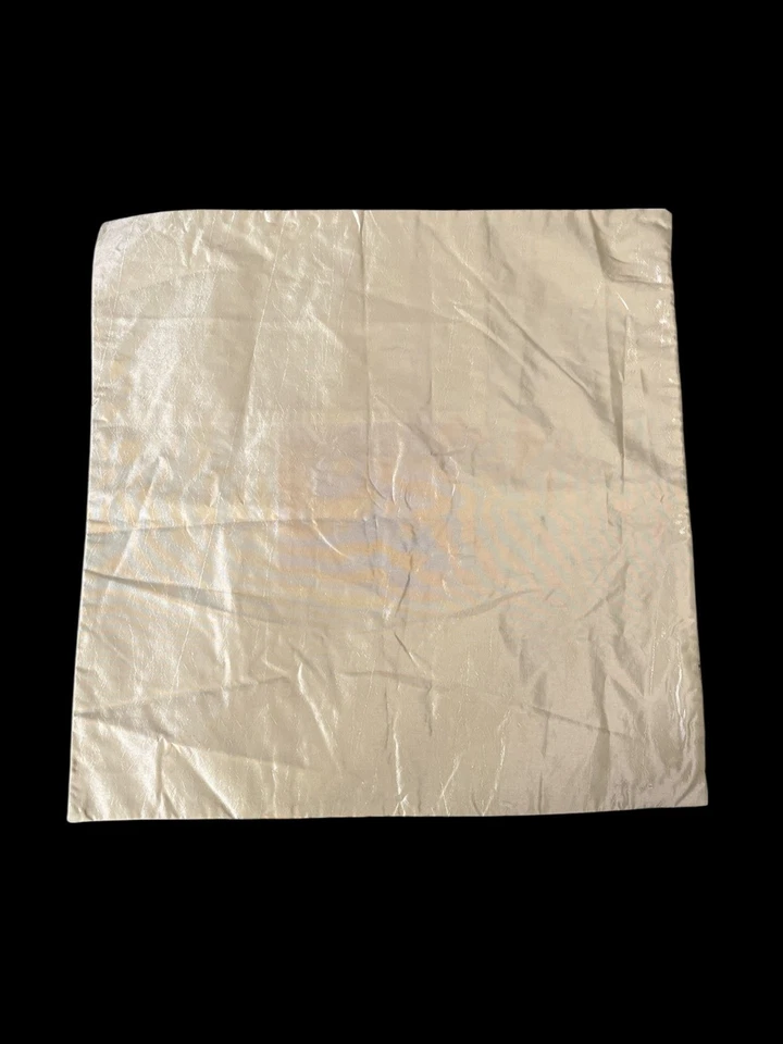 "Juego de 2 fundas de almohada de seda boho 16,5"" beige retazos bordado mandala" Foto 3 de 4