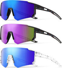 3PACK Kids Sunglasses Youth Baseball Sunglasses for Boys Girls Age 4-12,Softball