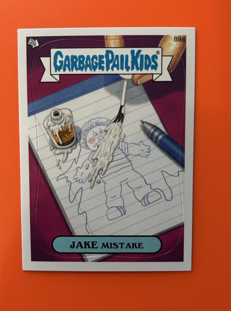 JAKE Mistake #89a Garbage Pail Kids 2013 Mini trading card — raw and PSA graded price guide