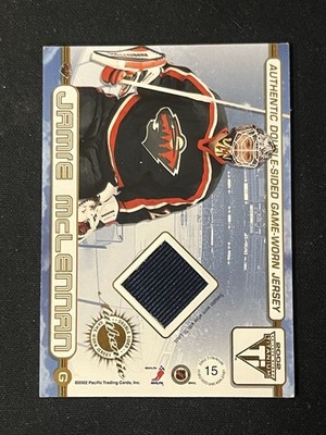 2002 Titanium JAMIE McLENNAN LYLE ODELEIN Double sided Game Worn Jerseys #15