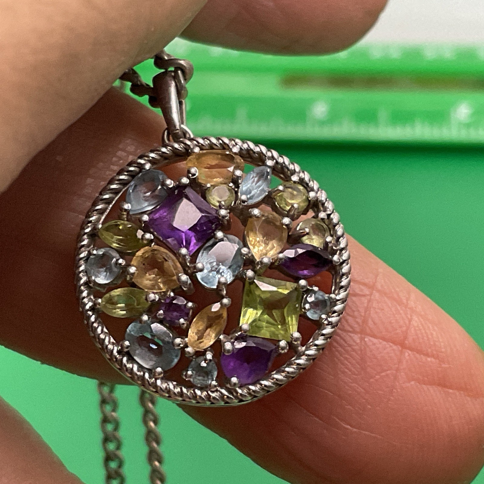 Vintage Sterling Silver 925 Assorted Multi Gemsto… - image 14